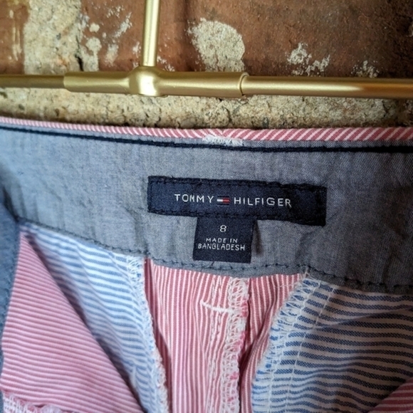 Tommy Hilfiger Red‎ & White Size 8 Striped Pants - Picture 6 of 7